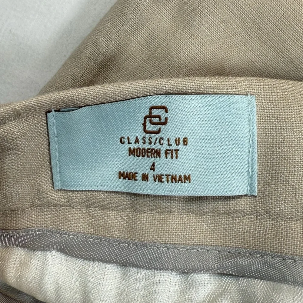 NWT CLASS CLUB Boys Khaki Dress‎ Pants Modern Fit Adjustable Waist Size 4 NEW